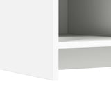 Shoe Cabinet White 85 x 39.5 x 70 cm Engineered Wood - Close-Up Angle