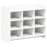 Shoe Cabinet White 85 x 39.5 x 70 cm Engineered Wood - Front View