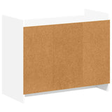 Shoe Cabinet White 85 x 39.5 x 70 cm Engineered Wood - Rear View
