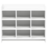 Shoe Cabinet White 85 x 39.5 x 70 cm Engineered Wood - Top-Down View