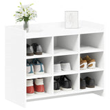 Shoe Cabinet White 85 x 39.5 x 70 cm Engineered Wood - Side View