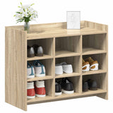 Shoe Cabinet Sonoma Oak 85 x 39.5 x 70 cm Engineered Wood - Front View