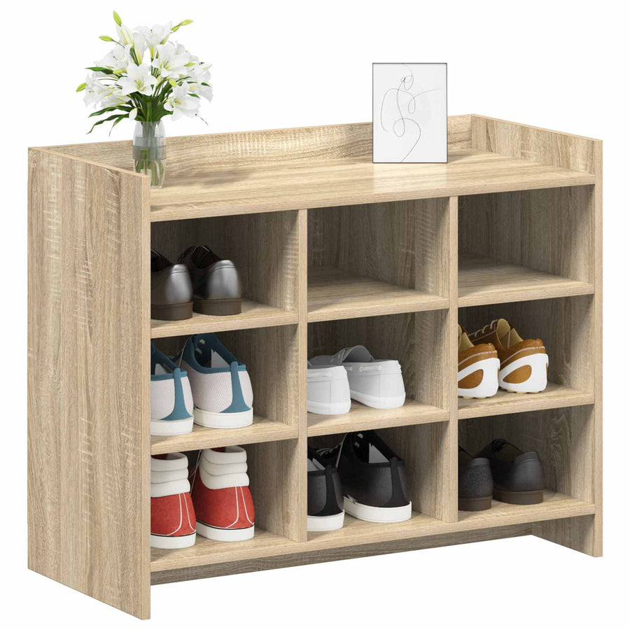 Shoe Cabinet 85 x 39.5 x 70 cm Engineered Wood Sonoma Oak