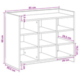 Shoe Cabinet Sonoma Oak 85 x 39.5 x 70 cm Engineered Wood
