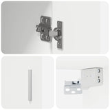 Wall Shelf Wall-Mounted White 80 x 36 x 80 cm Engineered Wood