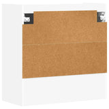 Wall Shelf Wall-Mounted White 80 x 36 x 80 cm Engineered Wood - Close-Up Angle