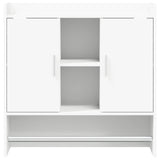 Wall Shelf Wall-Mounted White 80 x 36 x 80 cm Engineered Wood - 45-Degree Angle
