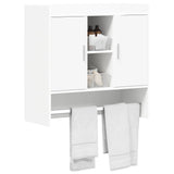 Wall Shelf Wall-Mounted White 80 x 36 x 80 cm Engineered Wood - Side View