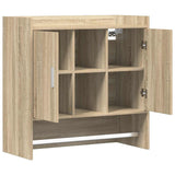 Wall Shelf Wall-Mounted Sonoma Oak 80 x 36 x 80 cm - Side View