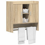 Wall Shelf Wall-Mounted Sonoma Oak 80 x 36 x 80 cm