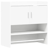 Wall Shelf Wall-Mounted White 80 x 36 x 80 cm Engineered Wood - Front View