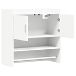 Wall Shelf Wall-Mounted White 80 x 36 x 80 cm Engineered Wood