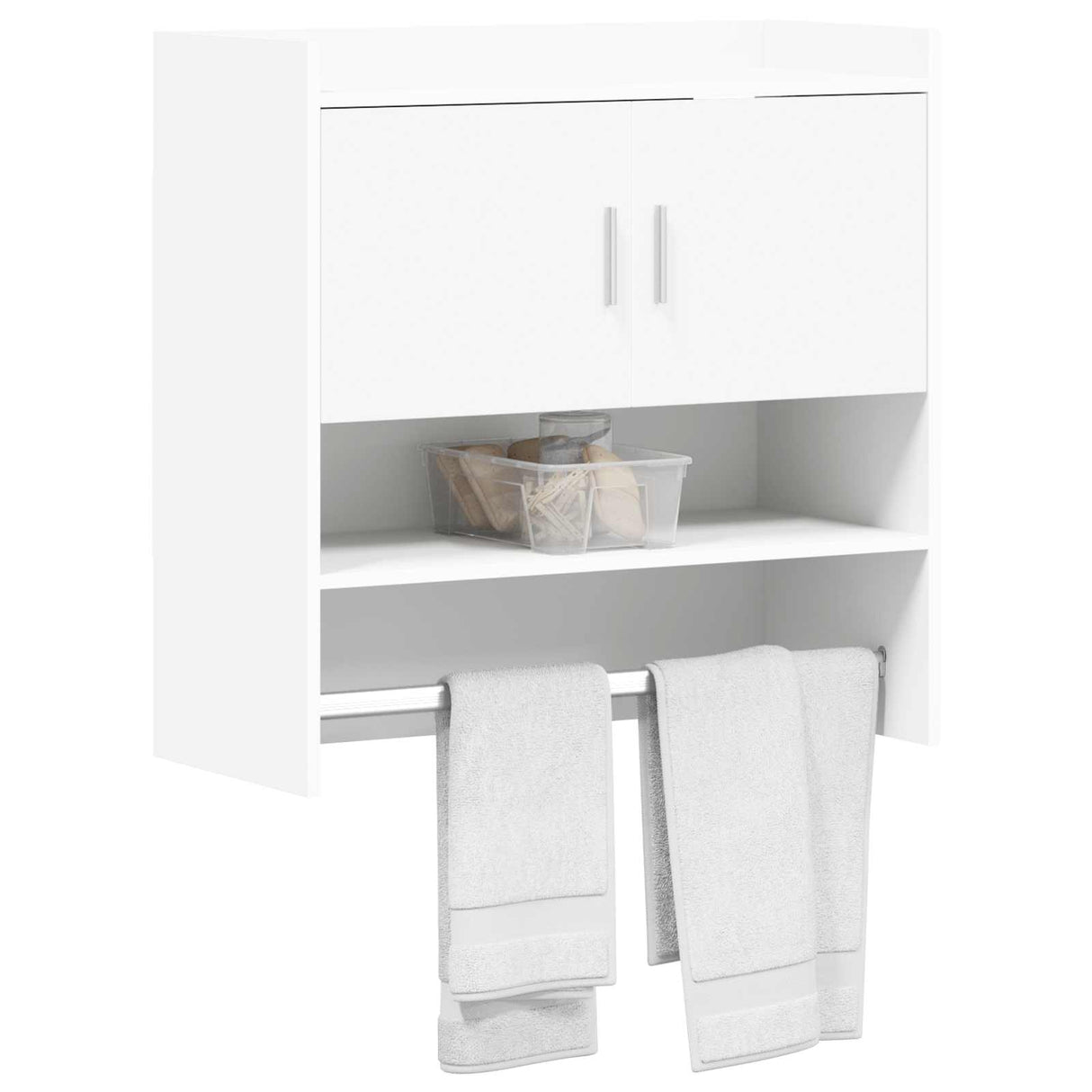 Wall Shelf Wall-Mounted White 80 x 36 x 80 cm Engineered Wood