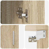 Wall Shelf Wall-Mounted Sonoma Oak 80 x 36 x 80 cm - Close-Up Angle