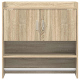 Wall Shelf Wall-Mounted Sonoma Oak 80 x 36 x 80 cm - 45-Degree Angle