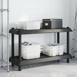Shelving Unit 2-Tier 100 x 40 x 55.5 cm PP Anthracite - Top-Down View