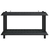 Shelving Unit 2-Tier 100 x 40 x 55.5 cm PP Anthracite