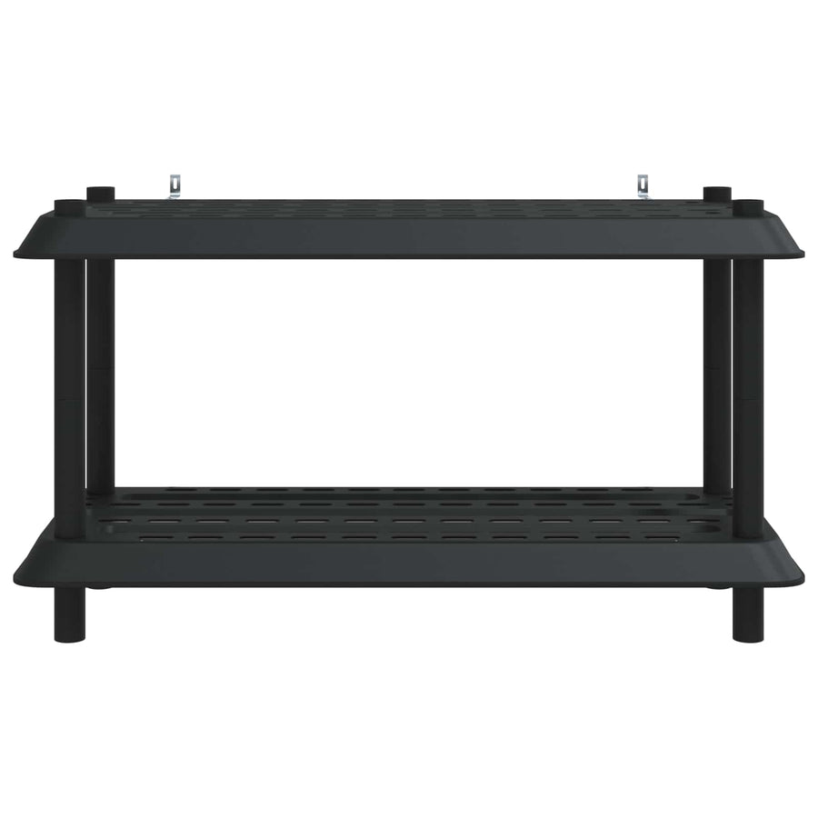 Shelving Unit 2-Tier 100 x 40 x 55.5 cm PP Anthracite