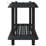 Shelving Unit 2-Tier 100 x 40 x 55.5 cm PP Anthracite - Rear View