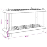 Shelving Unit 2-Tier 100 x 40 x 55.5 cm PP Anthracite - Low Angle