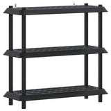 Shelving Unit 3-Tier 100 x 40 x 96 cm PP Anthracite - Front View