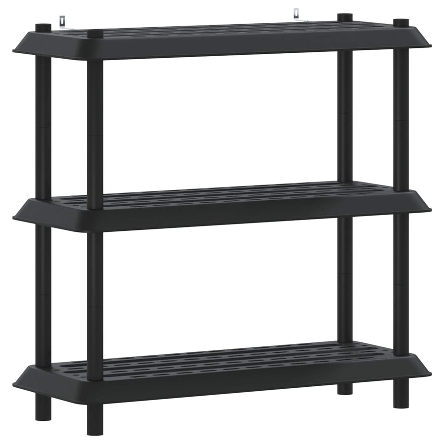 Shelving Unit 3-Tier 100 x 40 x 96 cm PP Anthracite