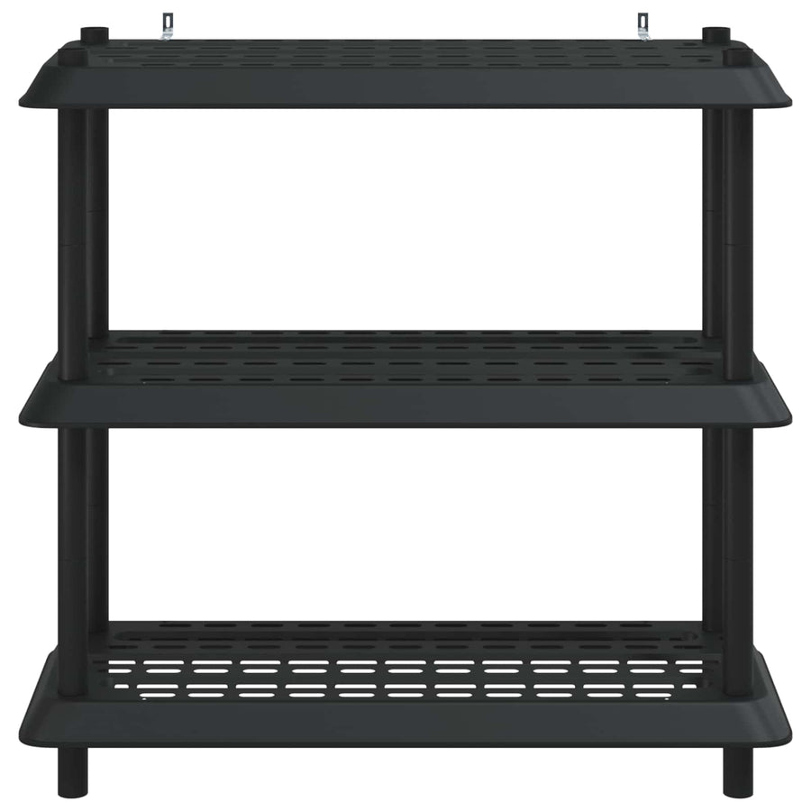 Shelving Unit 3-Tier 100 x 40 x 96 cm PP Anthracite
