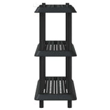 Shelving Unit 3-Tier 100 x 40 x 96 cm PP Anthracite