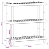 Shelving Unit 3-Tier 100 x 40 x 96 cm PP Anthracite