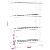 Shelving Unit 4-Tier 100 x 40 x 136.5 cm PP Anthracite