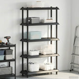 Shelving Unit 5-Tier 100 x 40 x 177 cm PP Anthracite - Top-Down View