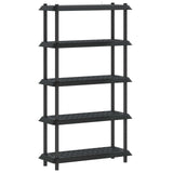 Shelving Unit 5-Tier 100 x 40 x 177 cm PP Anthracite - Front View