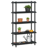 Shelving Unit 5-Tier 100 x 40 x 177 cm PP Anthracite