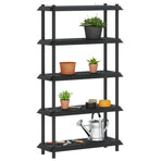 Shelving Unit 5-Tier 100 x 40 x 177 cm PP Anthracite, image 3