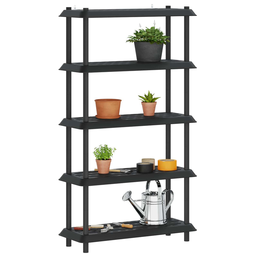 Shelving Unit 5-Tier 100 x 40 x 177 cm PP Anthracite, image 3