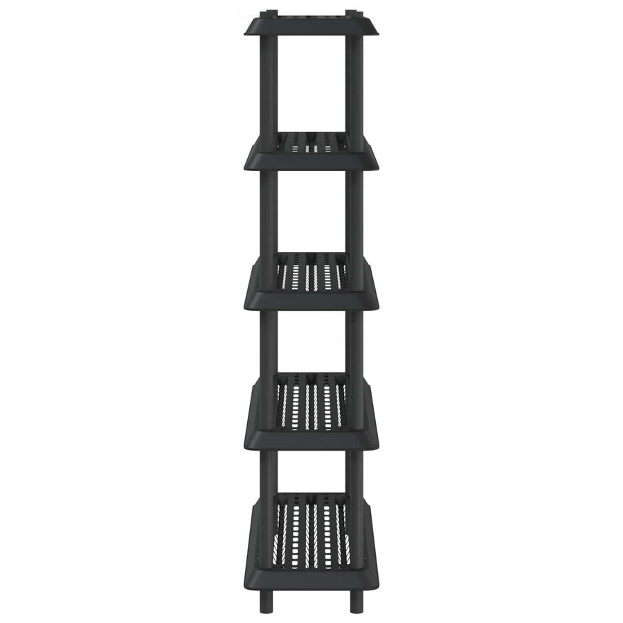 Shelving Unit 5-Tier 100 x 40 x 177 cm PP Anthracite, image 6
