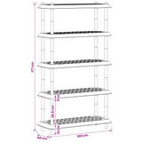Shelving Unit 5-Tier 100 x 40 x 177 cm PP Anthracite - Low Angle