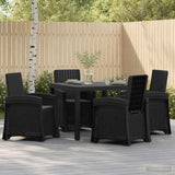 Garden Dining Set 5 pcs Anthracite PP