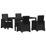 Garden Dining Set 5 pcs Anthracite and Cream PP
