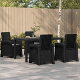 Garden Dining Set 5 pcs Anthracite PP