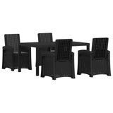 Garden Dining Set 5 pcs Anthracite PP