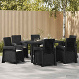 Garden Dining Set 7 pcs Anthracite and Cream PP