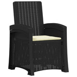 Garden Dining Set 7 pcs Anthracite and Cream PP