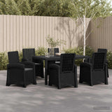 Garden Dining Set 7 pcs Anthracite PP