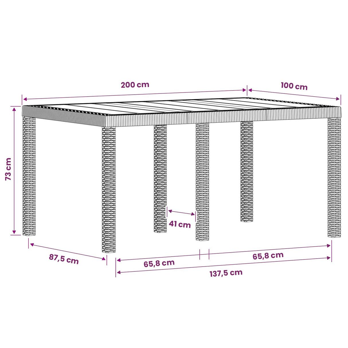 Garden Dining Set 7 pcs Anthracite PP