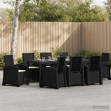 Garden Dining Set 9 pcs Anthracite and Cream PP