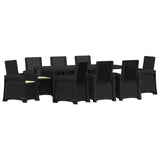 Garden Dining Set 9 pcs Anthracite and Cream PP