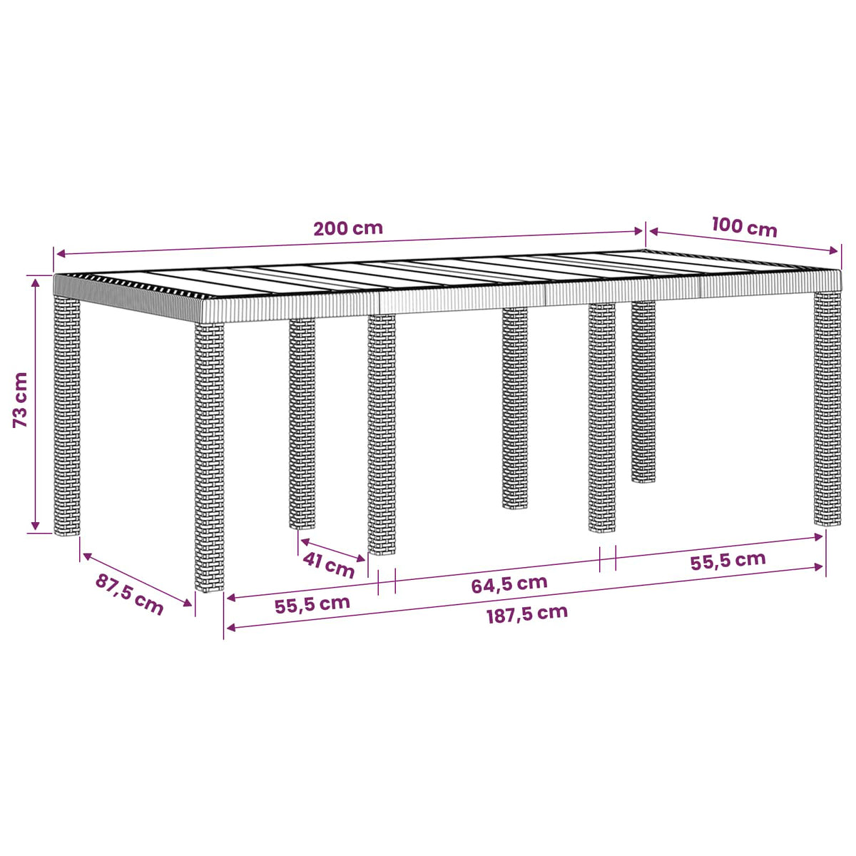 Garden Dining Set 9 pcs Anthracite and Cream PP