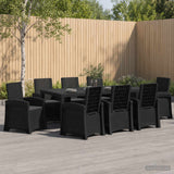 Garden Dining Set 9 pcs Anthracite PP