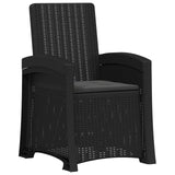 Garden Dining Set 9 pcs Anthracite PP